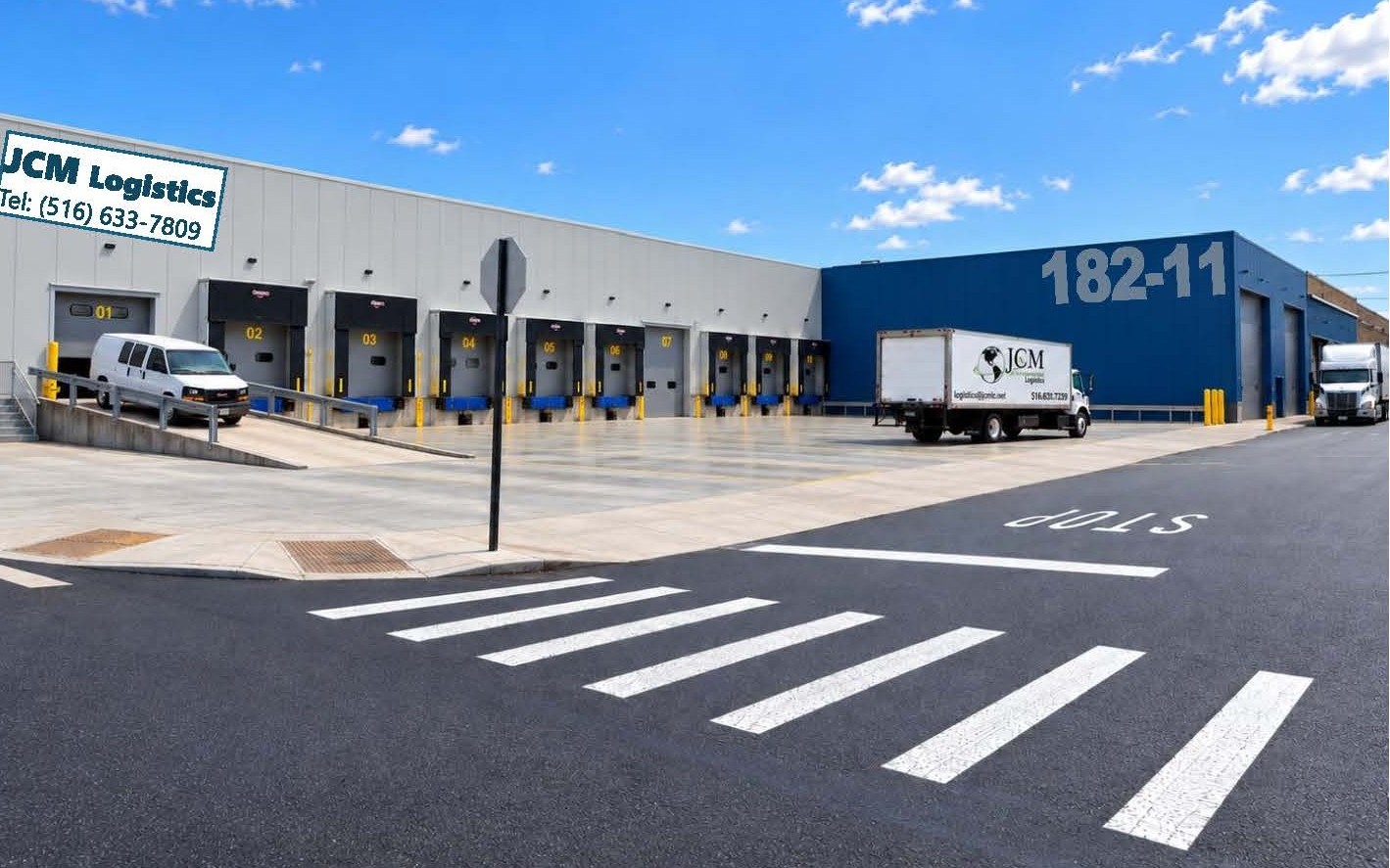 JCM Logistics Center loading dock at 182-11 150th Road, Jamaica, NY